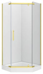 Душевая кабина Liveno Rubi Gold, 80x80x195 см цена и информация | Душевые кабины | 220.lv