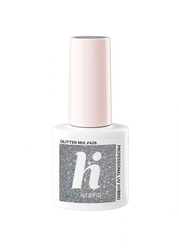 Hibrīda nagu laka Hi Hybrid 426 Glitter Mix, 5ml cena un informācija | Nagu lakas, stiprinātāji | 220.lv