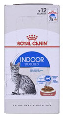 Royal Canin Indoor Sterilized Gravy konservi kaķiem, 12x85 g cena un informācija | Konservi kaķiem | 220.lv