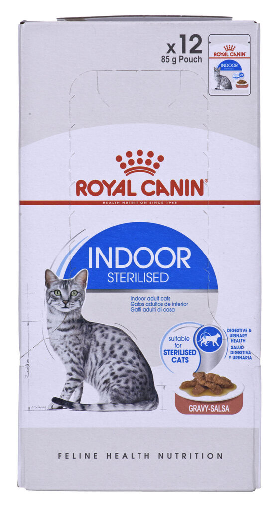 Royal Canin Indoor Sterilized Gravy konservi kaķiem, 12x85 g цена и информация | Konservi kaķiem | 220.lv