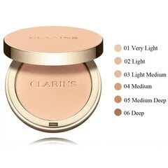 Matēts kompaktpūderis Clarins Ever Matte Compact Powder, 01 Very Light, 10 g цена и информация | Пудры, базы под макияж | 220.lv