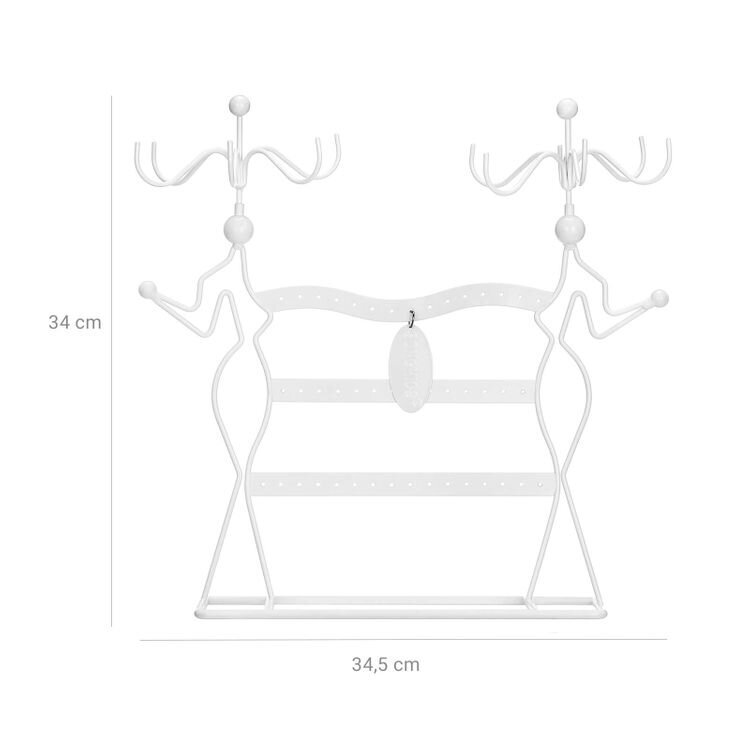 Stilīgs juvelierizstrādājumu statīvs SONGMICS balts cena un informācija | Kosmētikas somas, spoguļi | 220.lv