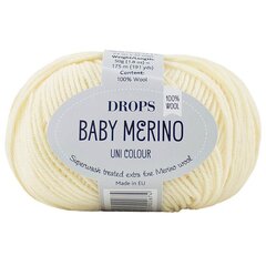 Пряжа Drops Baby Merino 03, 50 г, 175 м. цена и информация | Принадлежности для вязания | 220.lv