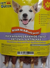 Kārums visu šķirņu un izmēru suņiem DUCK WRAPPED RAWHIDE TWIST 80g - pīļu rullīši NIAM NIAM. cena un informācija | Gardumi suņiem | 220.lv