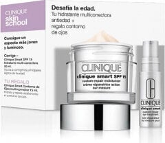 Komplekts Clinique Smart Clinical Repair: sejas krēms SPF15, 50 ml + serums, 10 ml + acu krēms, 5 ml цена и информация | Наносите на чистую кожу лица. Подержите около 10-15 минут и смойте водой. | 220.lv