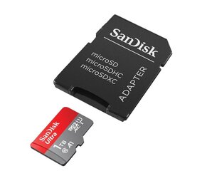 SanDisk 1TB Ultra microSDXC UHS-I with Adapter - Up to 150MB/s, C10, U1, Full HD, A1, SDSQUAC-1T00-GN6MA цена и информация | Карты памяти для мобильных телефонов | 220.lv