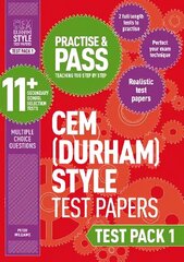 Practise and Pass 11plus CEM Test Papers - Test Pack 1, Test pack 1, Practise and Pass 11plus CEM Test Papers - Test Pack 1 цена и информация | Книги для подростков  | 220.lv