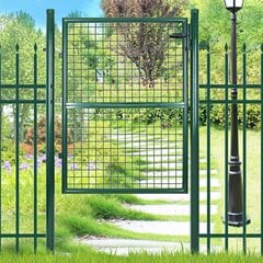 Садовые ворота из оцинкованной стали 106 x 125 см, зеленые цена и информация | Заборы и принадлежности к ним | 220.lv