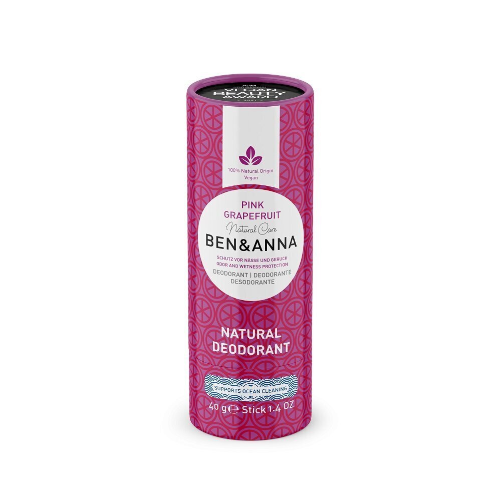 Dezodorants Ben and Anna Natural Deodorant Pink Grapefruit, 40 g cena un informācija | Dezodoranti | 220.lv