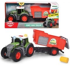 Traktors ar piekabi Dickie Farm 3734001, 28 cm cena un informācija | Dickie toys Rotaļlietas, bērnu preces | 220.lv