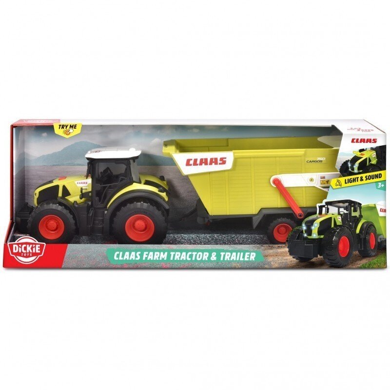 Traktors ar piekabi Dickie Toys Claas, 64 cm цена и информация | Rotaļlietas zēniem | 220.lv