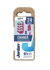 Nomaināmas zobu birstes galviņas Jordan Change Soft, 2 gab. cena un informācija | Zobu pastas, birstes | 220.lv