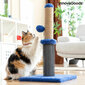 Skrāpēšanas un masāžas statīvs ar bumbu kaķiem Miausage InnovaGoods cena un informācija | Kaķu mājas, nagu asināmie | 220.lv