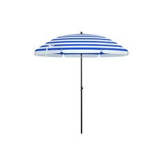 Saliekams pludmales lietussargs Ø 160 cm, zils/balts цена и информация | Зонты, маркизы, стойки | 220.lv