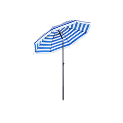 Saliekams pludmales lietussargs Ø 160 cm, zils/balts цена и информация | Зонты, маркизы, стойки | 220.lv