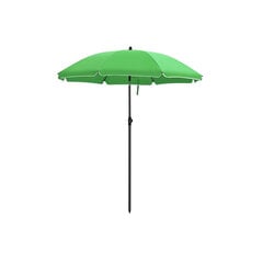 Складной пляжный зонт Ø 160 см, цвет зеленый цена и информация | Зонты, маркизы, стойки | 220.lv