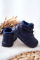 Bērnu siltinātas augstās kedas Navy Clafi 17199-98 tumši zilas cena un informācija | Sporta apavi bērniem | 220.lv