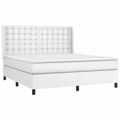 Atsperu gulta ar matraci vidaXL, 180x200 cm, balts cena un informācija | Gultas | 220.lv