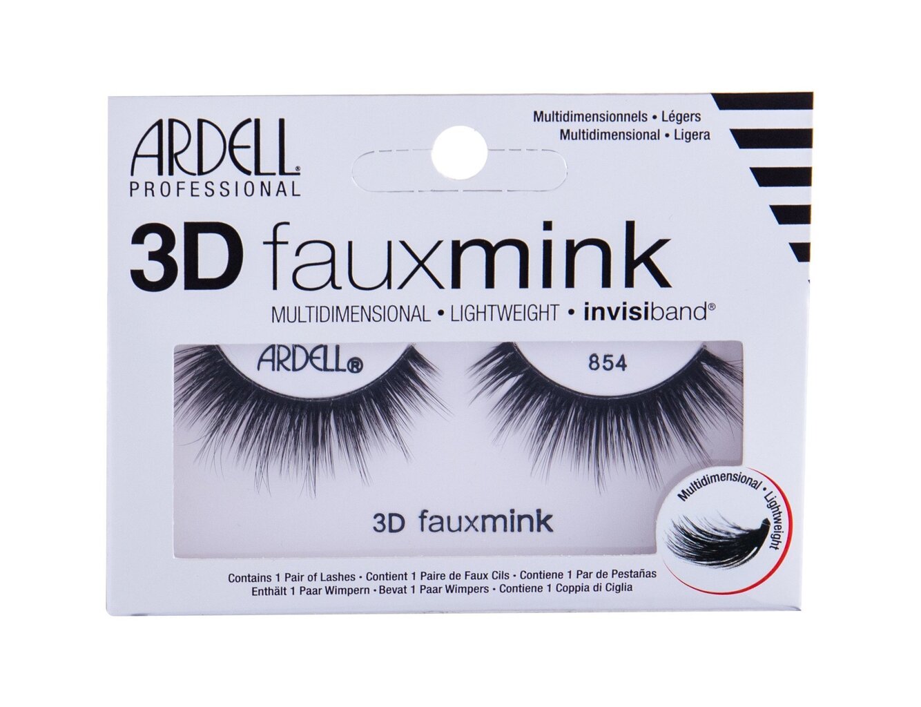 Mākslīgās skropstas Ardell 3d Faux Mink Lashes Black 854 цена и информация | Mākslīgās skropstas, skropstu atliecēji | 220.lv