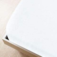 Palags ar gumiju, balta, 140x200cm, baltā krāsā цена и информация | Простыни | 220.lv
