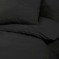 vidaXL gultasveļas komplekts, melns, 200x200 cm, viegla mikrošķiedra cena un informācija | Gultas veļas komplekti | 220.lv