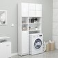 vidaXL veļasmašīnas plaukts, spīdīgi balts, skaidu plāksne cena un informācija | Vannas istabas skapīši | 220.lv