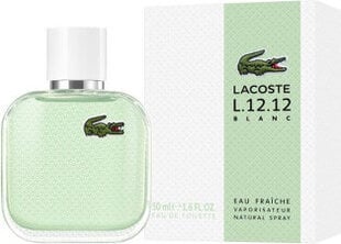 Tualetes ūdens vīriešiem Lacoste L.12.12 Blanc Eau Fraiche EDT, 100 ml cena un informācija | Vīriešu smaržas | 220.lv