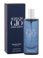 Parfimērijas ūdens Giorgio Armani Acqua Di Gio Profondo EDP vīriešiem, 15 ml cena un informācija | Vīriešu smaržas | 220.lv