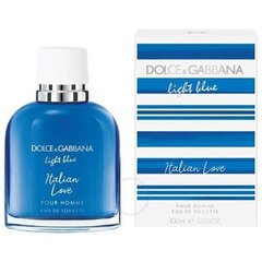 Tualetes ūdens Dolce Gabbana Light Blue Italian Love Pour Homme EDT vīriešiem, 100 ml cena un informācija | Vīriešu smaržas | 220.lv