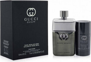 Komplekts Gucci Guilty Pour Homme vīriešiem: parfimērijas ūdens EDP, 90 ml + dezodorants, 75 ml цена и информация | Мужские духи | 220.lv