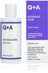 Тоник для лица с гликолевой кислотой Q+A Glycolic Acid, 100 мл цена и информация | Средства для очищения лица | 220.lv