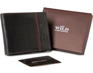 Мужской бумажник из натуральной кожи Always Wild, черный цена и информация | Мужские кошельки | 220.lv