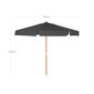 Astoņstūra lietussargs 300 cm, pelēkā krāsā cena un informācija | Saulessargi, markīzes un statīvi | 220.lv