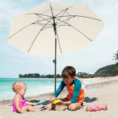 Зонт пляжный Ø 200 см, бежевый цена и информация | Зонты, маркизы, стойки | 220.lv
