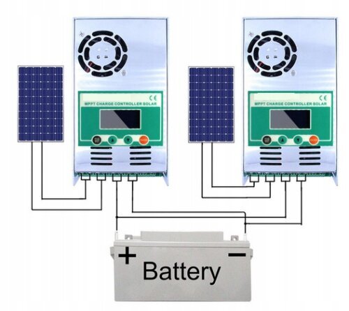 60A digitālais saules lādētāja paneļa regulators 12V 24V 36V 48V cena un informācija | Saules paneļi, komponentes | 220.lv