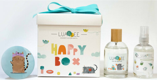 Komplekts Lua And Lee Happy Box bērniem: odekolons EDC, 100 ml + aerosols, 100 ml + spogulis cena un informācija | Bērnu smaržas | 220.lv