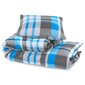 vidaXL gultasveļas komplekts, zils un pelēks, 225x220 cm, kokvilna cena un informācija | Gultas veļas komplekti | 220.lv