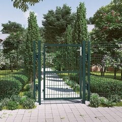 Cinkota tērauda dārza vārti 106 x 125 cm, zaļi cena un informācija | Žogi un piederumi | 220.lv
