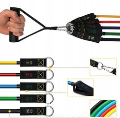 5 pretestības lentu komplekts vingrinājumiem cena un informācija | Fitnesa gumijas, gredzeni | 220.lv