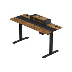 Стол с регулируемой высотой в винтажном коричневом и черном цветах цена и информация | Компьютерные, письменные столы | 220.lv