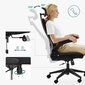 Biroja krēsls ar regulējamiem roku balstiem, melnā krāsā cena un informācija | Biroja krēsli | 220.lv