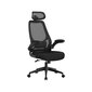 Biroja krēsls ar regulējamiem roku balstiem, melnā krāsā цена и информация | Biroja krēsli | 220.lv