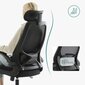 Biroja krēsls ar regulējamiem roku balstiem, melnā krāsā цена и информация | Biroja krēsli | 220.lv