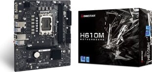 Biostar H610MH, ATX, LGA1700, DDR4 cena un informācija | Mātesplates | 220.lv