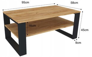 Kafijas galdiņš 95 x 58 x 50 cm HWS cena un informācija | Žurnālgaldiņi | 220.lv