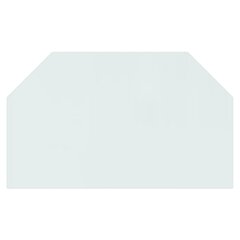 vidaXL kamīna plāksne, sešstūra forma, stikls, 100x60 cm cena un informācija | Kamīnu un krāšņu aksesuāri | 220.lv