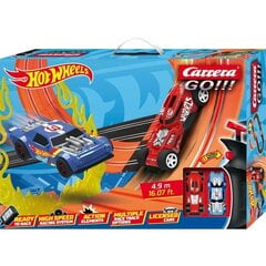 Автогоночная трасса Carrera GO!!! Hot wheels 4.9 meters with turbo boost - Ready to Race цена и информация | Игрушки для мальчиков | 220.lv