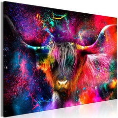 Glezna - Colorful Bull (1 Part) Wide cena un informācija | Gleznas | 220.lv