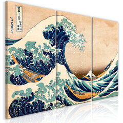 Картина - The Great Wave off Kanagawa (3 части) цена и информация | Картины | 220.lv