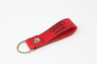 Кожаный брелок Audi, красный цена и информация | Брелки | 220.lv